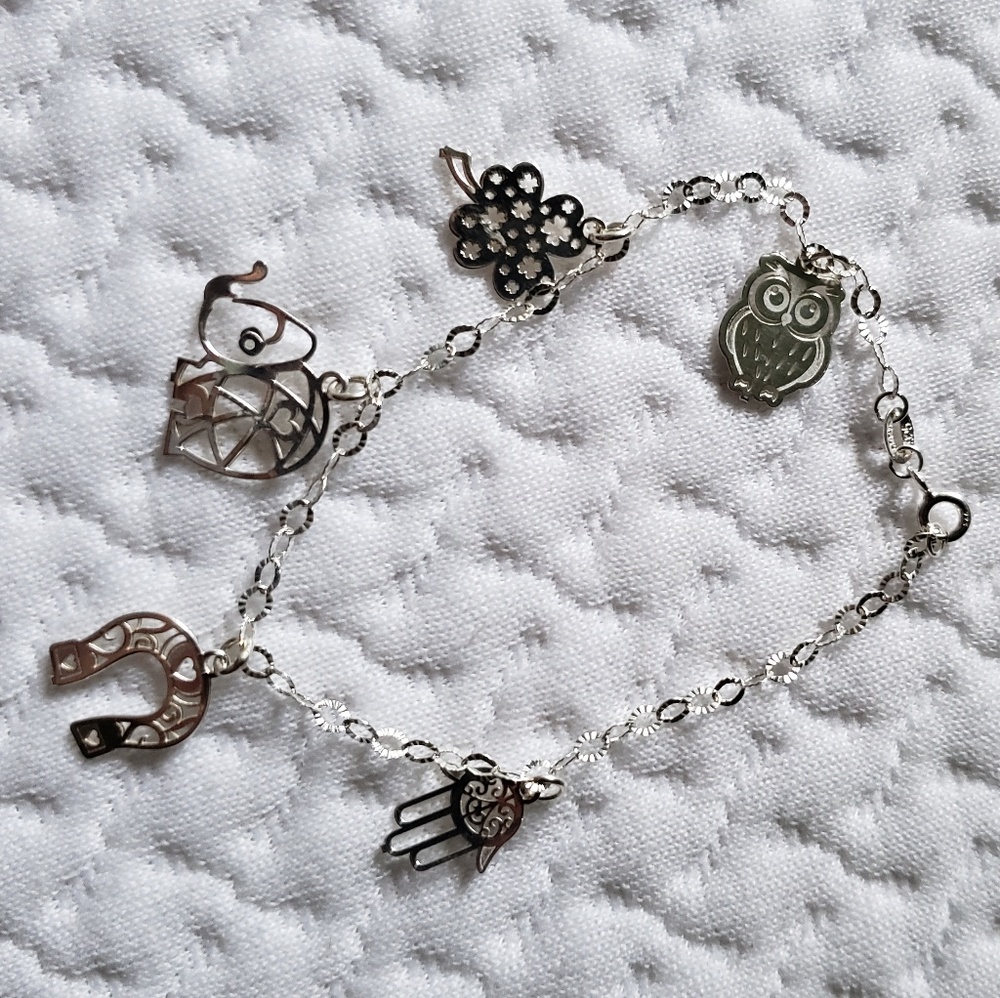 Sterling Silver Lucky Charm Bracelet